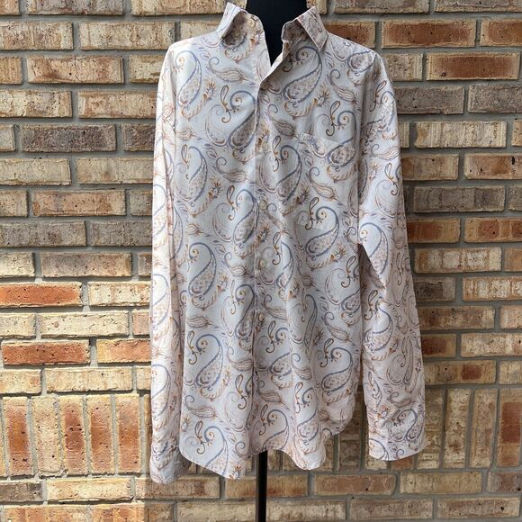 Tommy Bahama Long Sleeve Newport Coast Paisley Print Shirt Men's Size L - Picture 1 of 10